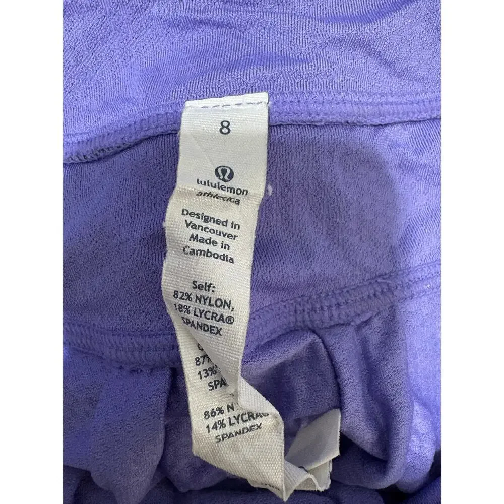 Lululemon Purple Athletic Tank Top Size 8 Women's
